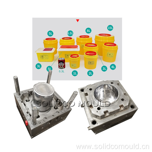 Platic injection mould for Needle Disposal Container